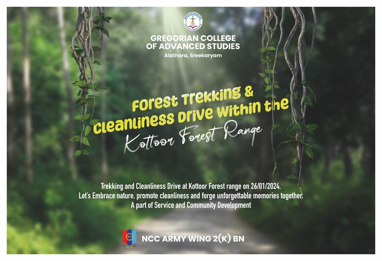 Kottoor Forest Range : Trekking and Forest cleaning by GCAS NCC Unit