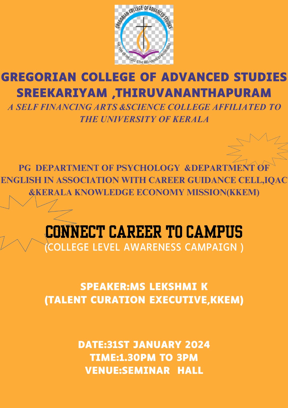 Connect Career to Campus (CCC) : A College level Awareness Campaign